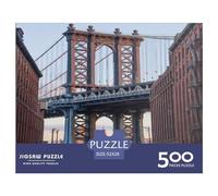 Puzzle 500 pièces Pont de Manhattan Empire Square pour Adultes et Enfants, Cadeaux de Noël (52 x 38 cm)