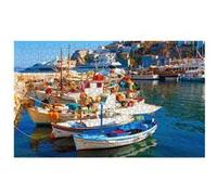 Puzzle 500 Pièces Port De Bateau De L'Île Pour Enfants Adultes Jouet Multicolore W25 Multicolore G