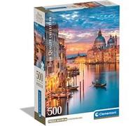 Puzzle 500 pièces + poster : Venise Illuminé Clementoni G