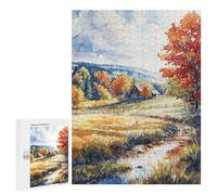 Puzzle 500 pièces pour adolescents Cabine d'automne rustique Puzzle pour adolescents DIY Jouets Décoration murale Favorise l'entraînement cérébral 500 pièces