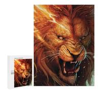 Puzzle 500 pièces pour adolescents Fiery Lion Roar -3 Puzzle pour adultes Jeu de réflexion Analyse et Logique 500 pièces