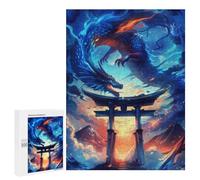 Puzzle 500 pièces pour adolescents Japonais Dragon Torii Gate Puzzles pour Adolescents Bricolage Jouets Décoration Murale Favorise L'entraînement du cerveau 500 pièces