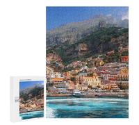 Puzzle 500 pièces pour adolescents Positano's Colorful Coastal Charm Puzzles pour Adultes Jeu de réflexion Entraînement de la mémoire Interaction parent-enfant 500 pièces