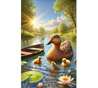 Puzzle 500 Pièces pour Adultes 52x38cm - Animaux Canards - avec Lettres et Poster de Référence - Activité Relaxation et Défi - Décoration Murale - Cadeau pour Hommes et Femmes