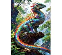 Puzzle 500 Pièces pour Adultes 52x38cm - Animaux Forêts - avec Lettres et Poster de Référence - Activité Relaxation et Défi - Décoration Murale - Cadeau pour Hommes et Femmes