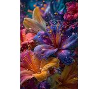 Puzzle 500 Pièces pour Adultes 52x38cm - Lys Violet - avec Lettres et Poster de Référence - Activité Relaxation et Défi - Décoration Murale - Cadeau pour Hommes et Femmes