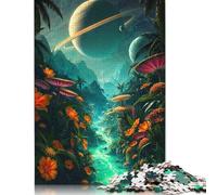 Puzzle 500 pièces pour Adultes Alien Jungle River Dreamscape, Puzzle en Bois, pour Les Amis et la Famille (500 pièces, 52 x 38 cm)