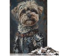 Puzzle 500 pièces pour Adultes, Chien Bichon Havanais en Armure, Puzzle en Bois, pour Les Amis et la Famille, 500 pièces (52 x 38 cm)
