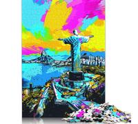 Puzzle 500 pièces pour Adultes Christ Rédempteur, Jouets de décompression, Puzzles pour la Maison, Jeu de Puzzle, Cadeaux intéressants, 500 pièces (52 x 38 cm)