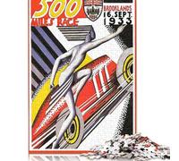 Puzzle 500 pièces pour Adultes Course de 500 Miles Brooklands 16 Septembre 1933 Puzzle en Bois pour Enfants Jouets de Divertissement Familial 1000 pièces (75 x 50 cm)