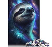 Puzzle 500 pièces pour Adultes Galaxy Sloth Puzzle rectangulaire en Bois Puzzle créatif Cadeau pour Amis Famille 500 pièces (52 x 38 cm)
