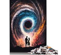 Puzzle 500 pièces pour adultes, histoire d'amour galactique, puzzle carré en bois, puzzle unique, jeu éducatif amusant, jouet 500 pièces (52 x 38 cm)