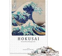 Puzzle 500 pièces pour Adultes La Grande Vague d'Hokusai Puzzle en Bois pour Enfants Jouets de Divertissement Familial 500 pièces (52 x 38 cm)