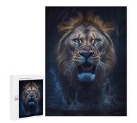 Puzzle 500 pièces pour adultes Lion Roaring dans l'eau Puzzles pour adultes Jouet de bricolage Course à la vitesse manuelle Offre comme cadeau pour toute la famille 500 pièces