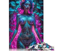 Puzzle 500 pièces pour Adultes, Magnifique Puzzle en Bois représentant Un Corps de Fleur, Jouets de Divertissement Familial, 500 pièces (52 x 38 cm)