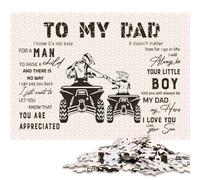 Puzzle 500 pièces pour Adultes « Mon père, de la Part de Mon Fils » Puzzles en Bois Puzzles en Bois Jouet éducatif 500 pièces (52 x 38 cm)