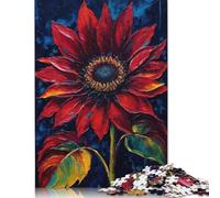 Puzzle 500 pièces pour Adultes Moulin Rouge Tournesol Peinture Puzzles pour Adultes, Puzzles en Bois Meilleur Cadeau pour Les Amis et la Famille 500 pièces (52 x 38 cm)