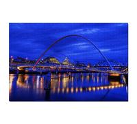 Puzzle 500 pièces pour Adultes, Pont du Millénaire de Newcastle, Royaume-Uni, Angleterre, Souvenir de Voyage, 52 x 38 cm