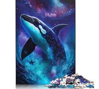 Puzzle 500 pièces pour Adultes Puzzle 500 pièces Galaxy Killer Whale pour Adultes Jeu Difficile et Stimulant 500 pièces (52 x 38 cm)