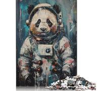 Puzzle 500 pièces pour Adultes Puzzle 500 pièces Panda Astronaute Mignon Puzzles Puzzle en Bois pour Adultes et Adolescents 500 pièces (52 x 38 cm)