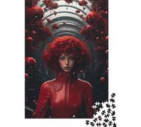 Puzzle 500 pièces pour Adultes, Puzzle carré Blood Red Shadow, pour Adultes et Adolescents, Puzzles en Bois, décoration d'intérieur, 500 pièces (52 x 38 cm)