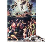 Puzzle 500 pièces pour Adultes : Puzzle carré La Transfiguration de Raphaël pour Adultes et Puzzles en Bois, décoration d'intérieur, Cadeaux de Vacances, 500 pièces (52 x 38 cm)