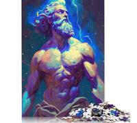 Puzzle 500 pièces pour Adultes, Puzzle carré Zeus Peint pour Adultes et Adolescents, Puzzles en Bois, décoration d'intérieur, 500 pièces (52 x 38 cm)