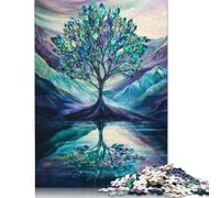 Puzzle 500 pièces pour Adultes, Puzzle en Bois, reflet d'arbre de Cristal, Jouets de Divertissement Familial, 500 pièces (52 x 38 cm)