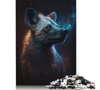 Puzzle 500 pièces pour Adultes, Puzzle Standard, Art Galactique, hyène Africaine, décoration familiale, Jouet éducatif, 500 pièces (52 x 38 cm)