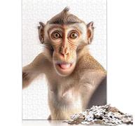 Puzzle 500 Pièces pour Adultes, Singe, Selfie, Puzzle pour Adultes et Adolescents, Jeu Éducatif, Jouet de Défi, 500 Pièces (52x38cm)