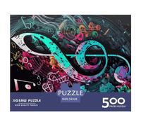 Puzzle 500 pièces pour Adultes Symphonie Musicale Puzzles carrés en Bois Puzzles Uniques Jeux éducatifs Amusants Jouets 500 pièces (52 x 38 cm)