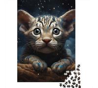 Puzzle 500 pièces pour Adultes, thème Nuit étoilée, Puzzles Lion pour Adultes, Puzzles en Bois pour s'amuser en Famille et Passer Une soirée Jeux, 500 pièces (52 x 38 cm)