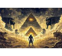 Puzzle 500 Pieces, Puzzle Adultes 500 Pièces Pyramide, Puzzles Classiques Bois 55x40CM Anubiss, Exquisite Papierboxverpackung, Tragbarer Netzbeutel Geeignet für die ganze Familie Cadeau Femme RXPT4303