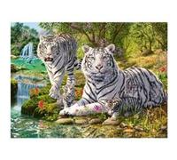Puzzle 500 pièces Ravensburger Famille de tigres blancs G