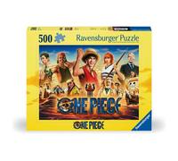 Puzzle 500 pièces RAVENSBURGER Les aventures des pirates du Chapeau de Paille One Piece Illustration coucher de soleil Jaune/Bleu