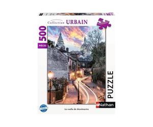 Puzzle 500 pièces Ravensburger Nathan La Ruelle de Montmartre Collection Urbain Multicolore
