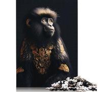 Puzzle 500 pièces représentant Un Lion Royal foncé pour Adultes, Puzzle Difficile pour la décoration de la Maison, 500 pièces (52 x 38 cm)
