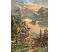 Puzzle 500 pièces : Splendeur au bord du lac - Thomas Kinkade G