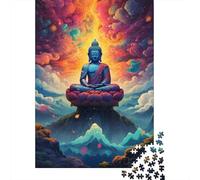 Puzzle 500 pièces Statue de Bouddha Artistique et coloré pour Adultes | Grand Puzzle avec pièces en Bois de qualité supérieure et durables, avec Un Design emboîtable précis (500 pièces, 52 x 38 cm)