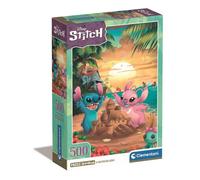 Puzzle 500 pièces Stitch compact, Pour enfants à partir de 3 ans, Thème dessins animés, CLEMENTONI
