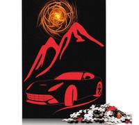 Puzzle 500 pièces Super Rouge Voiture Puzzle pour garçons et filles Puzzle Jeu éducatif Jouets Décoration familiale 500 pièces (52x38 cm)