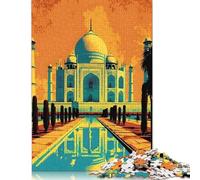 Puzzle 500 pièces Taj Mahal Inde Couleurs Puzzles en Bois Jeu éducatif Défi Jouet comme Cadeau de Noël 500 pièces (52 x 38 cm)
