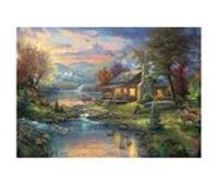 Schmidt-Spiele Puzzle Thomas Kinkade – Nature's Paradise – 500 pièces – boîte en métal multicolore