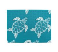 Puzzle 500 pièces Tortue de mer en Forme de Dessin au Trait pour Adultes - Puzzle en Bois pour Adultes et Personnes âgées