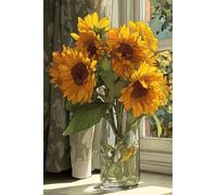 Puzzle 500 Pieces Tournesols Bouteille, Jeu éducatif Défi Jouets Stimule Concentration et Imagination, Puzzle Adulte 500 Pièces 52 x 38 cm