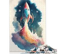 Puzzle 500 pièces Vaisseau Spatial vers l'infini Puzzles carrés créatifs pour Adultes et Puzzles en Bois Jeu Stimulant 500 pièces (52 x 38 cm)