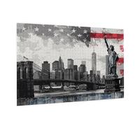 Puzzle 500 Pièces Ville Puzzle Adultes Pont Motif avec avec Boîte Cadeau, DIY Wooden Puzzl Enjoy Activités de défi Familial pour Tableau Decoration Murale, Cadeau Homme/Femme 52 x 38 cm -1192Y