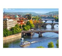 Puzzle 500 pièces : Vue des ponts, Prague
