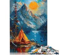 Puzzle 500 pièces Vue Nocturne de la côte amalfitaine pour Adultes, Puzzle en Bois, Casse-tête pour Adultes, 500 pièces (52 x 38 cm)