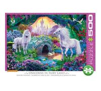 Puzzle 500 pièces XL : Licornes au pays des fées